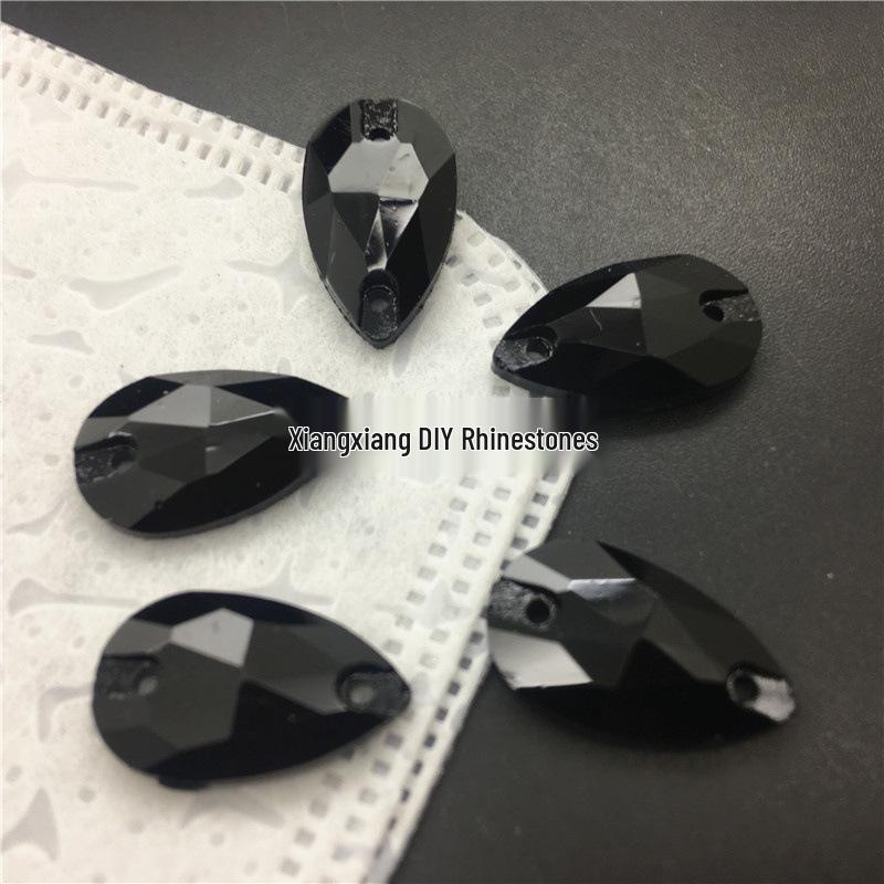 

Blackpool Rhinestone Earring Accessories: Mixed Styles Resin Black Irregular Round DIY Hand-Sewn Dancewear Competition Outfits
