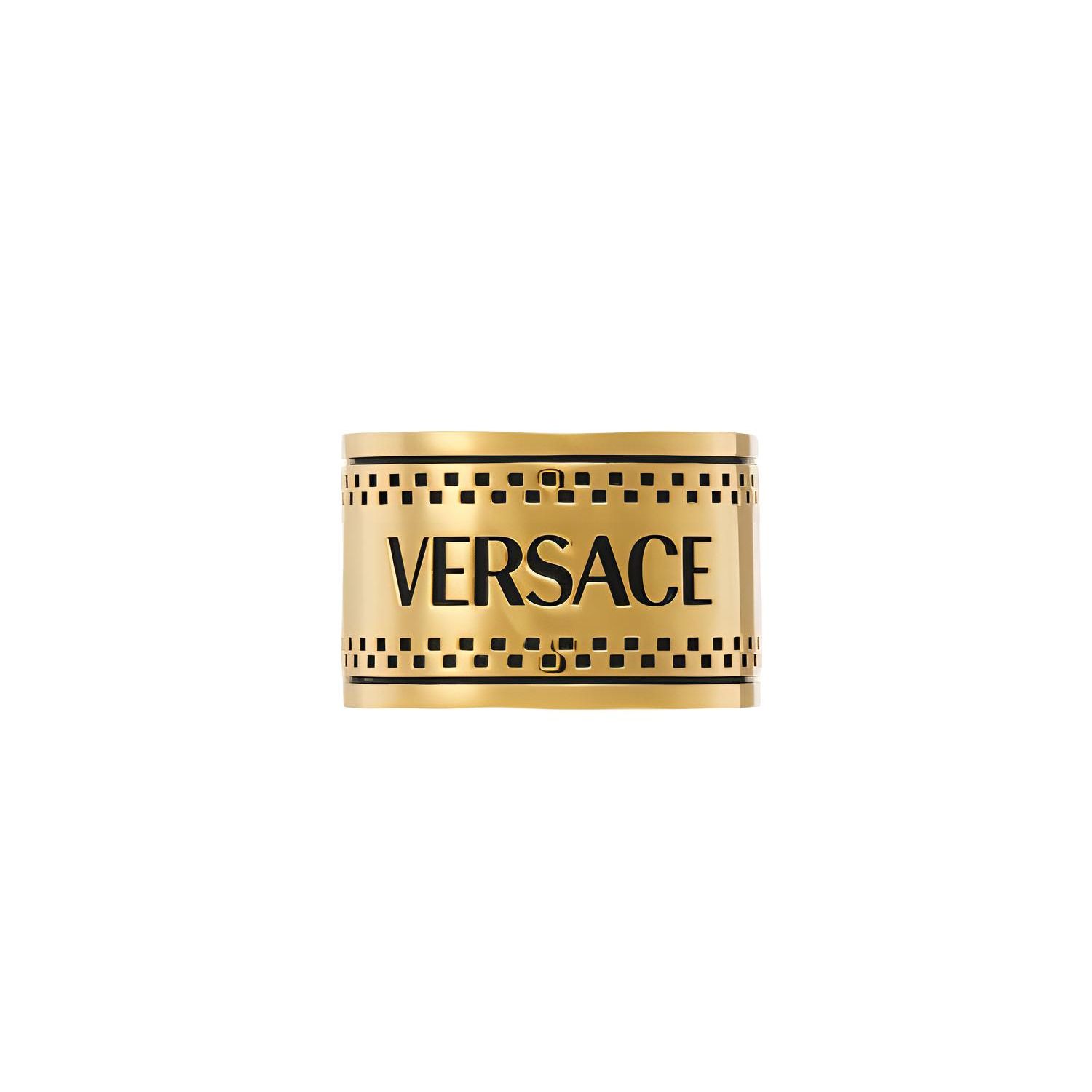 

Versace Solid Color Design Metal Ring Unisex jewelry Gold 1015199-1A00620_4J120 13