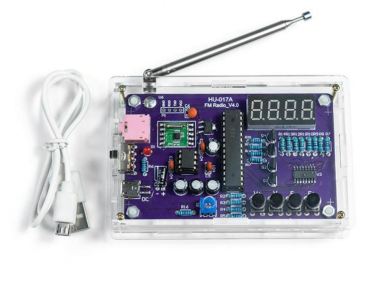 FM Radio Circuit Kit: DIY Soldering & Assembly with Microcontroller