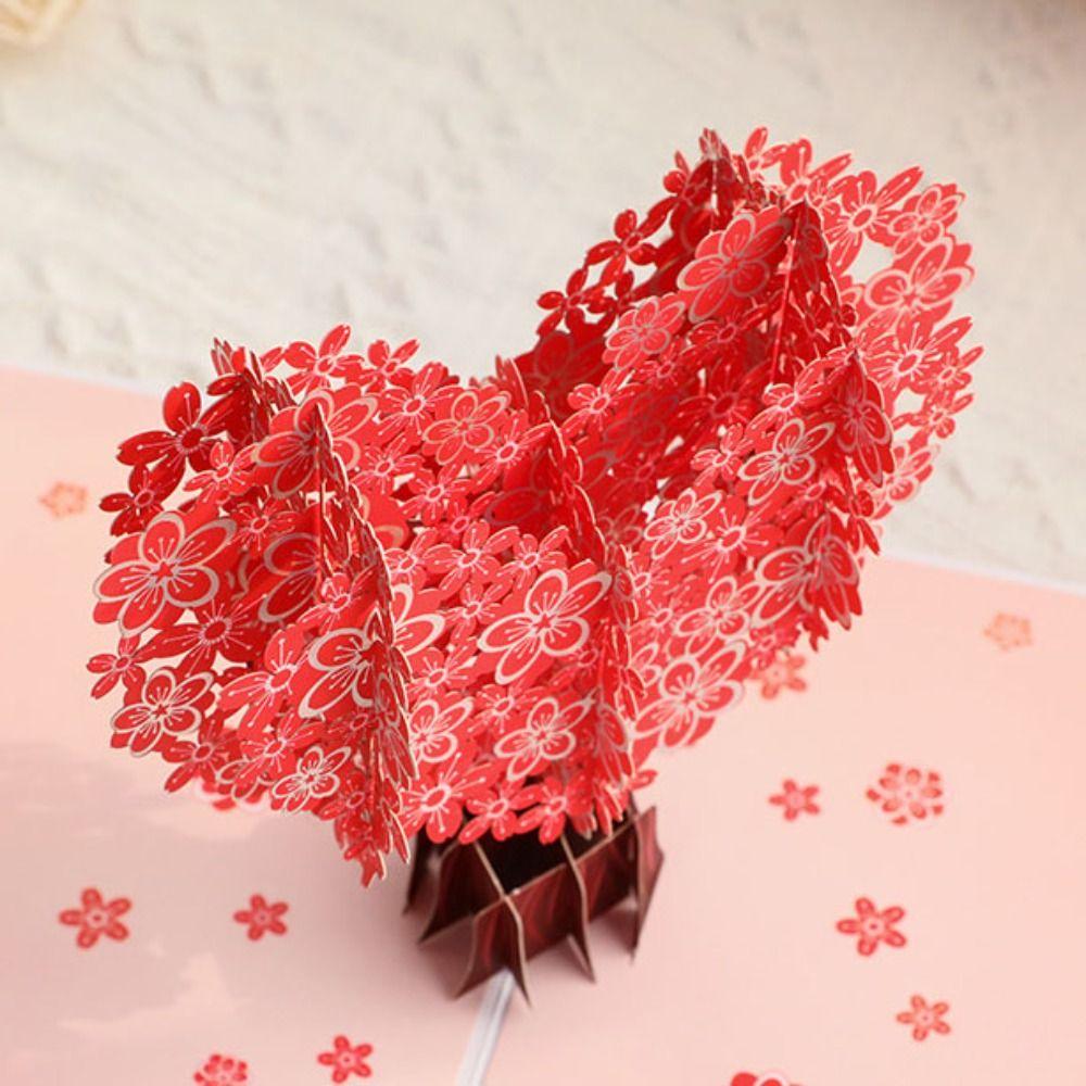 Handwriting Pop UP Greeting Cards Love Forever 3D Love Postcard  Birthday