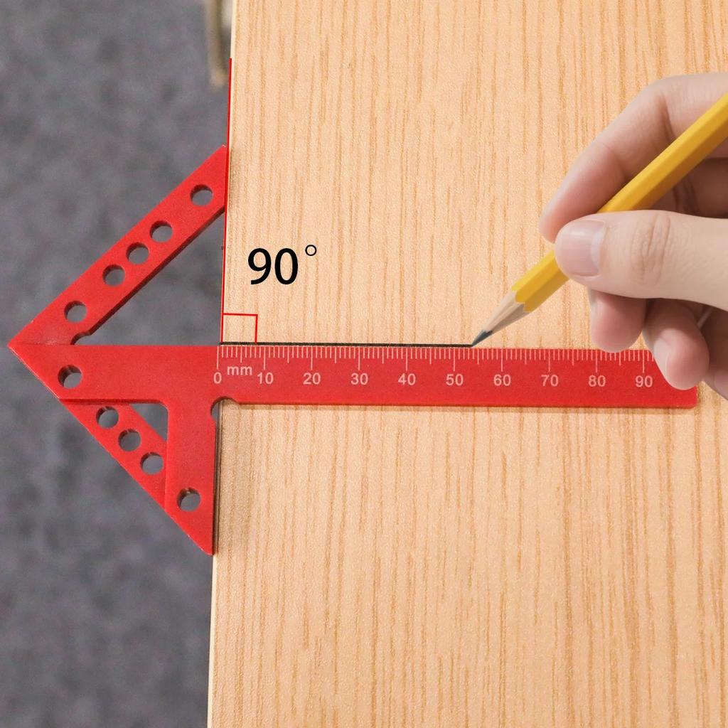 Precision Center Finder Line Gauge 45/90° Angle Marking Ruler Plastic Aluminum Alloy Woodworking Tool for Carpenters