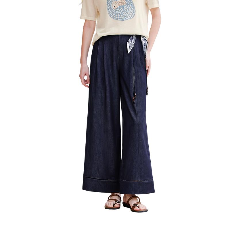 Xiangying Women s Summer Loose Fit High-Waist Wide-Leg Pants S