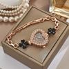 With Adjustable Bracelet Quartz Watches Rhinestone Women Wristwatch Wrist Decoration  Women Girl