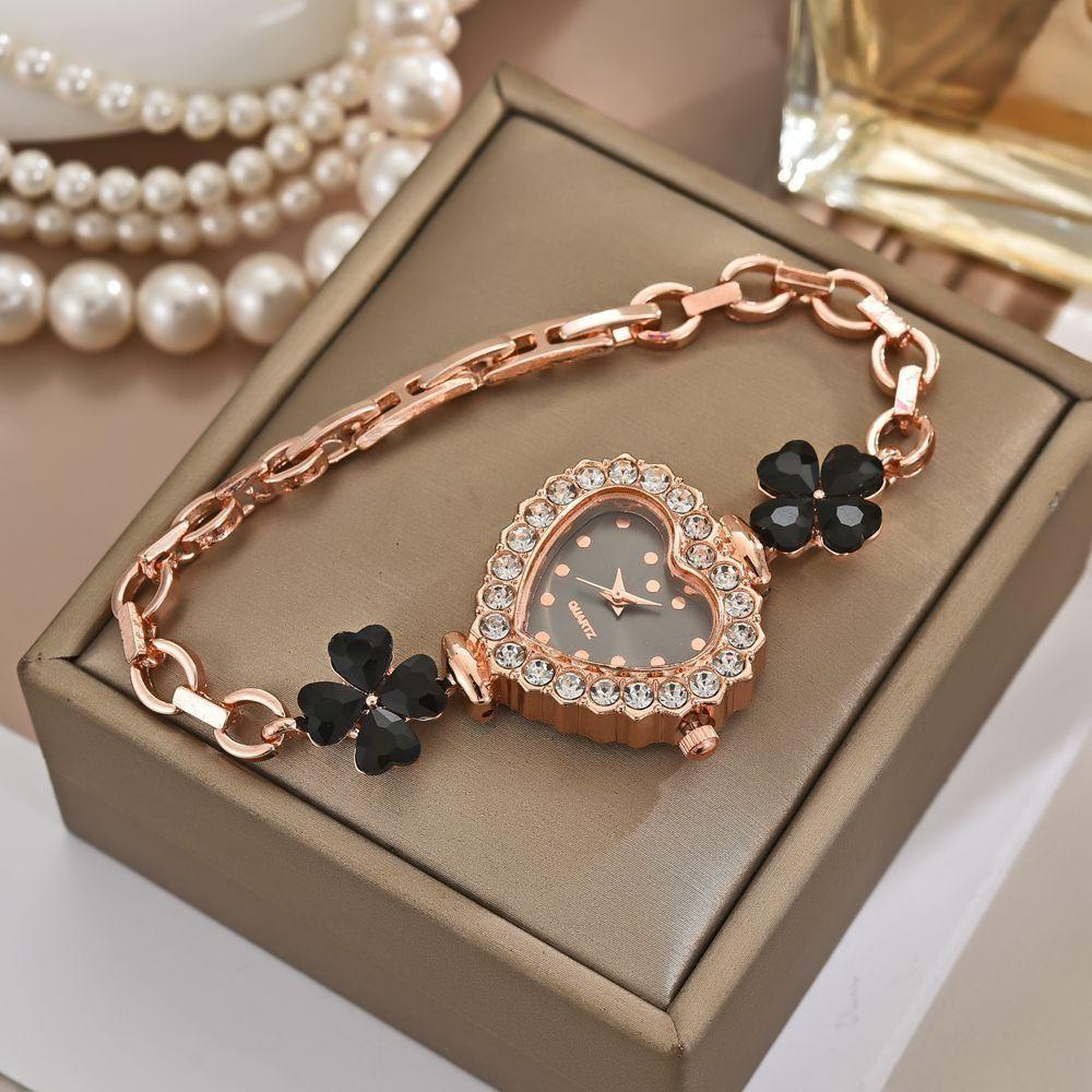 With Adjustable Bracelet Quartz Watches Rhinestone Women Wristwatch Wrist Decoration Women Girl