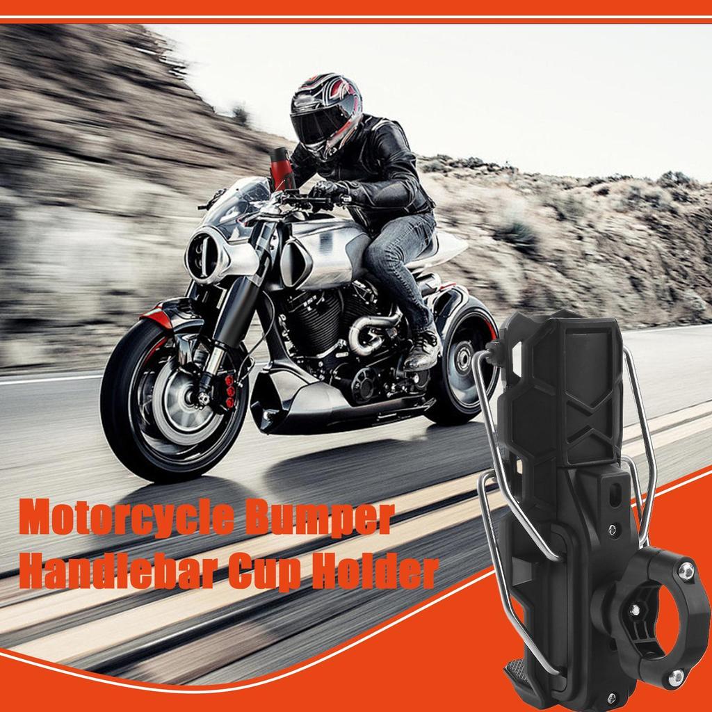 Motorcycle Cup Holder Adjustable Size Bicycles Frame Water Bottle Cage No Drill Drink Holder for 1.26-3.15 Inch Diameter Bottles