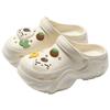 Pregnant Women Hole Shoes New Summer Wear Thick-soled Eva Non-slip Deodorant Bag Head Half Slippers