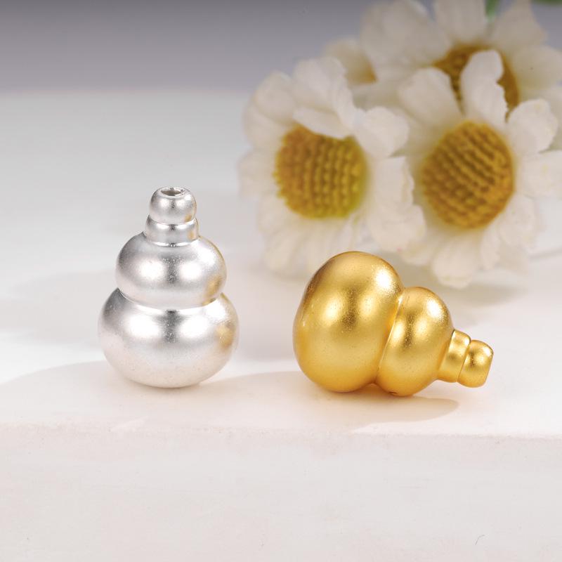 Sterling Silver Chinese Medicine Elixir Gourd Handmade Beading Rope Jewelry Accessory