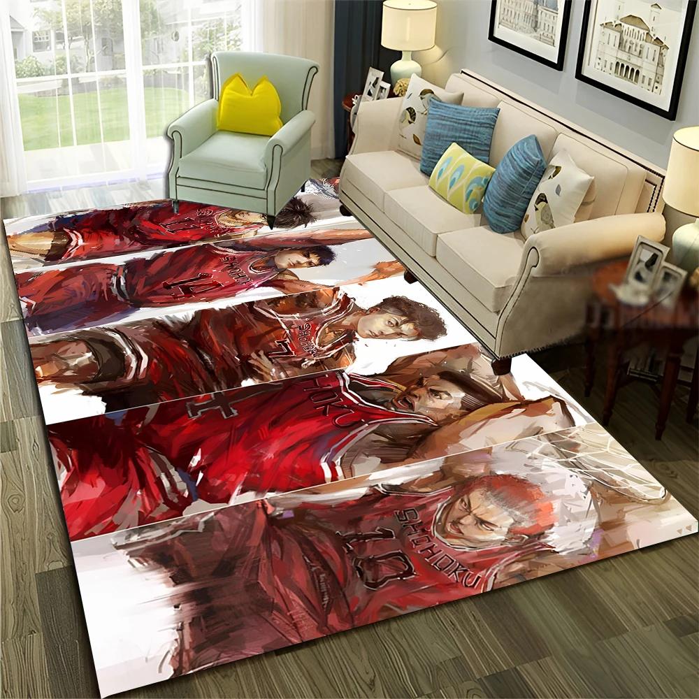 3D Basketball Anime Slam Dunk Cartoon Carpet Rug for Home Living Room Bedroom Sofa Doormat Decor,kid Area Rug Non-slip Floor Mat