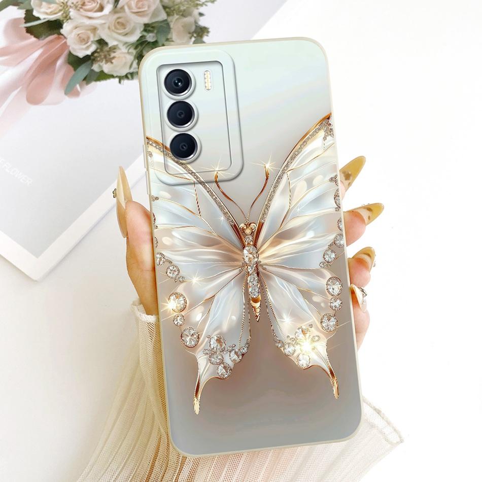For Infinix Zero 5G 2023 X6815C X6815D Cute Cat Flower Cartoon Phone Case For Infinix Zero 5G (2023) Soft Silicone Cover Bumpers