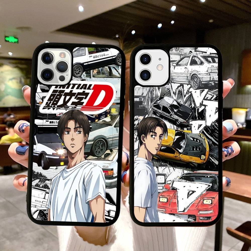 Road Racing Anime I-Initial D For IPhone 17 16 15 14 13 12 11 Pro Max Plus Mini PC+TPU Back Phone Cover