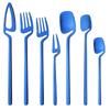 1810 Colorful Stainless Matte Steel Cutlery Dinnerware Set Knife Fruit Forks Spoons Dinner Set Kitchen Silverware Tableware Set