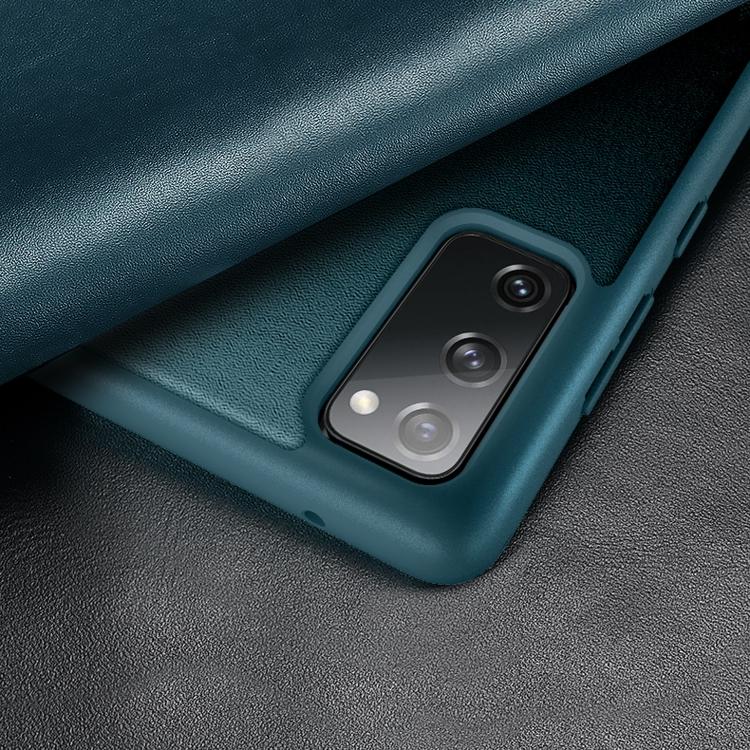 S20 Galaxy Für Samsung Fe Seitenfensteransicht Stoßfest Horizontaler Klapp-Lederkoffer lila