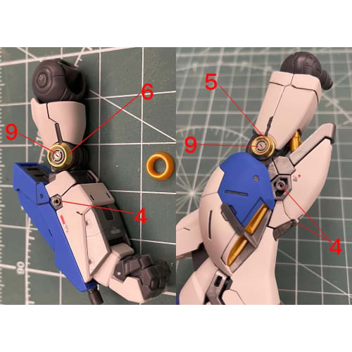 RG 1/144 RX-93-V2 Hi- Gundam Metal Vernier + Stainless Steel Parts + Decal Deluxe Edition Full Set (Silver + Blue)