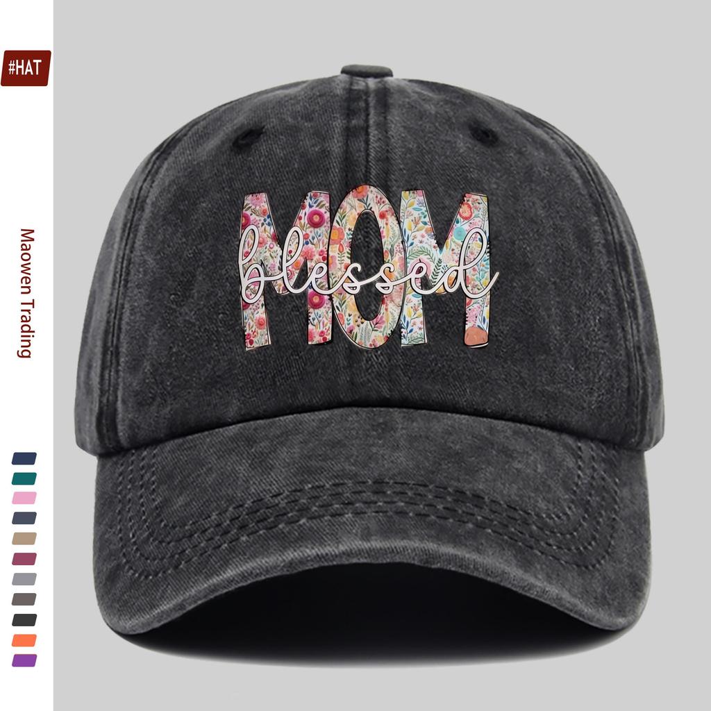 Pc MotherS Day Floral Letter Pattern Printed Baseball Cap Spring Summer Suitable Sun Hat Comfortable Lightweight Decorative