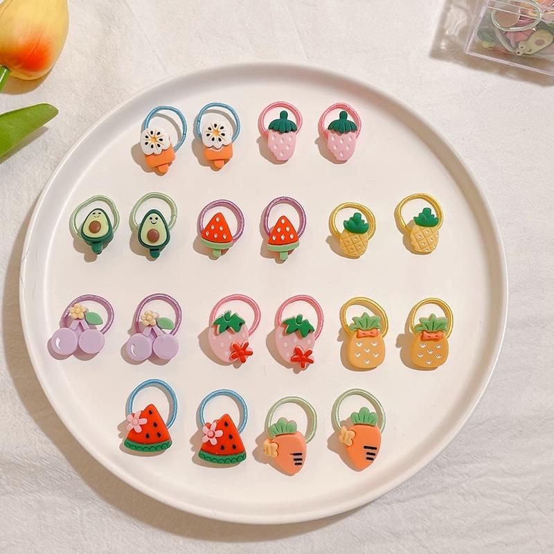 10-30PCS/Set, Cute Cartoon Animals, Hair Bands, Girls, Elastic Rubber Band, Headwear, Hair Accessories