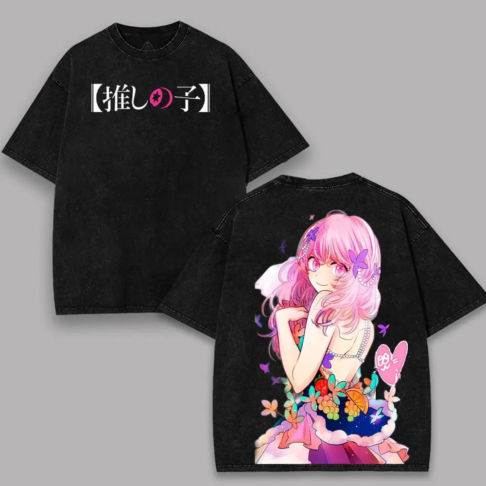 

Anime [OSHI NO KO] T Shirt Arima Kana and Kurokawa Akane T-shirt Vintage Washed Tshirt For Men‘s Clothing Pure Cotton Tees Tops S