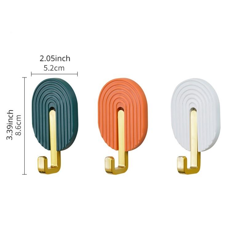 4PCS Wall Plastic Self-Adhesive Hook Multifunctional Bathroom Towel Rack Kitchen Strong Nano Glue Hook Door Rear Bag Hat Hanger