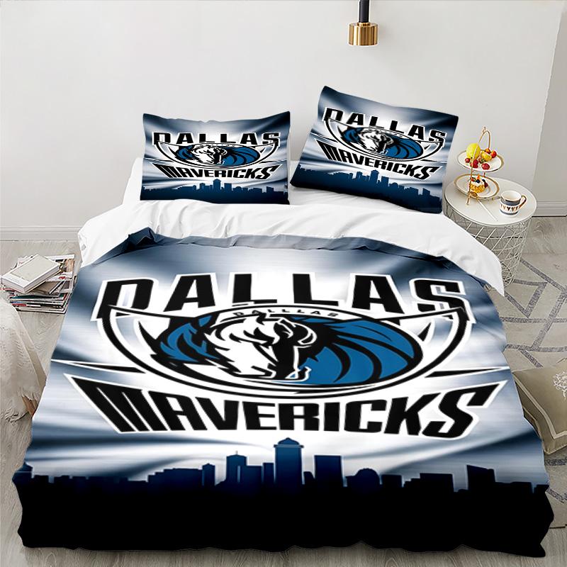 MAVERICKS LOGO Bedding Set 3pcs, High Quality Bedding Set Including 1pc Duvet Cover And 2pcs Pillowcases for Bedroom, Dormitory Gift