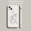 Luxury Color Phone Case For iPhone 15 16 14 13 12 mini 11 Pro Max XS X XR SE 7 8 Plus soft Silicone Beige Cover Animal Art Horse