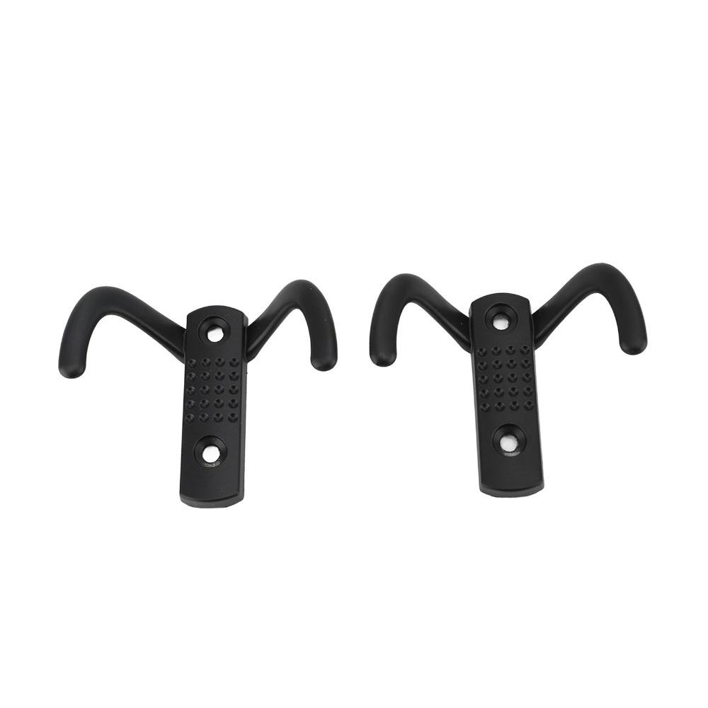 2sets Zinc Alloy Double Prong Hook Black Coat Hook Robe & Towel Hooks Wall Mounted Hook For Towel