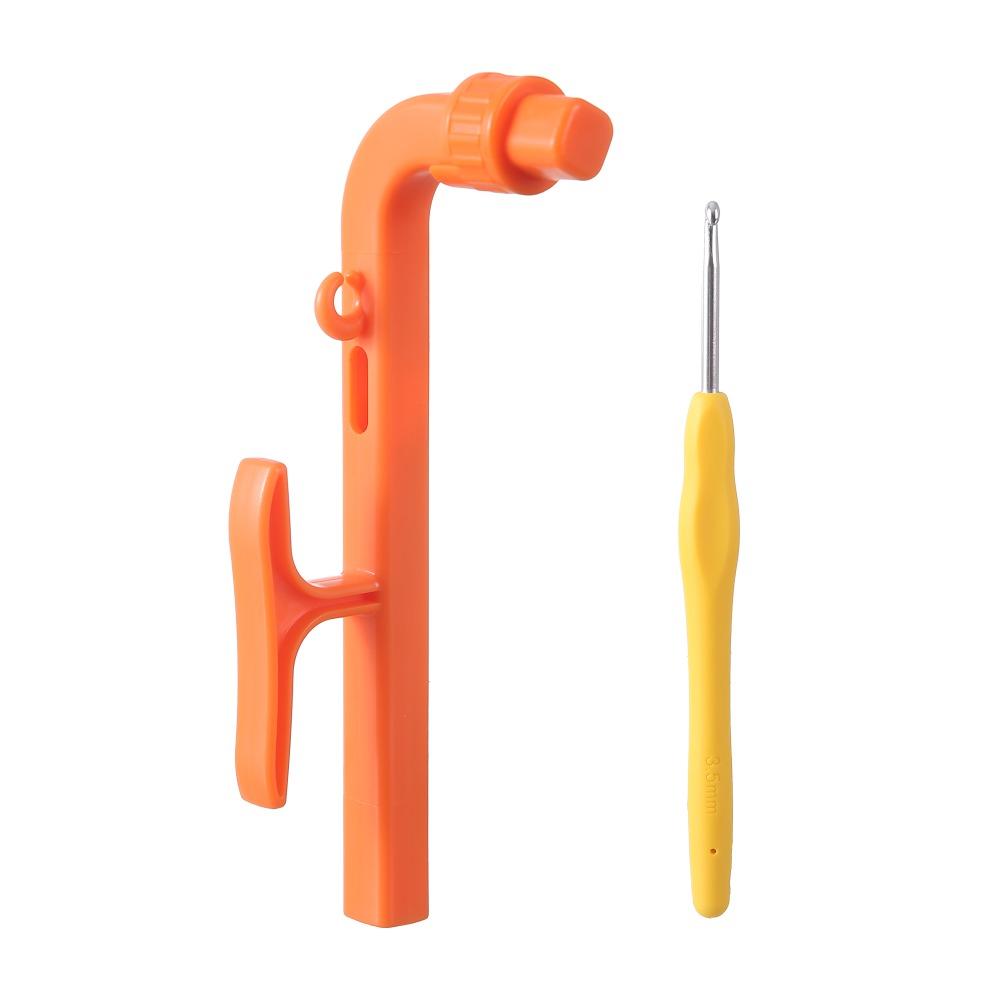 

DIY Craft Manual Winding Machine Yarn Knitting Projects 3 in 1 Yarn Tension Regulator Knitting Needle Tools DIY Weaving Tools оранжевый