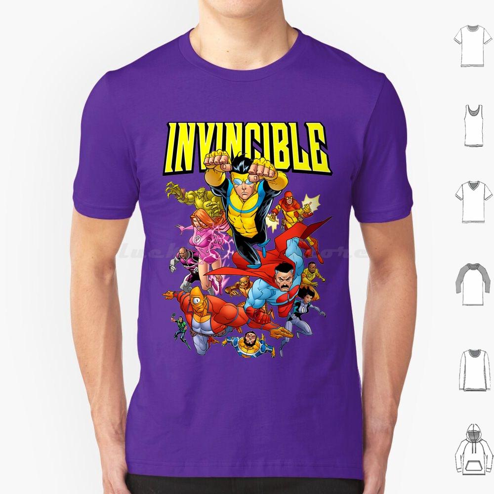 Invincible Invincible Cartoon T Shirt Cotton Men Women DIY Print Invincible Comics Anime Manga Invincible Comic Superhero Omni