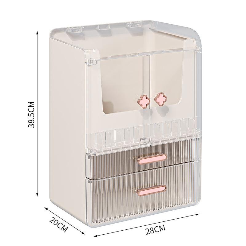 

Ящик для хранения косметики, прозрачный ПЭТ, пылезащитный настольный продукт, средства по уходу за кожей, помада, ювелирные изделия, кисти для макияжа, органайзер для мусора Style C