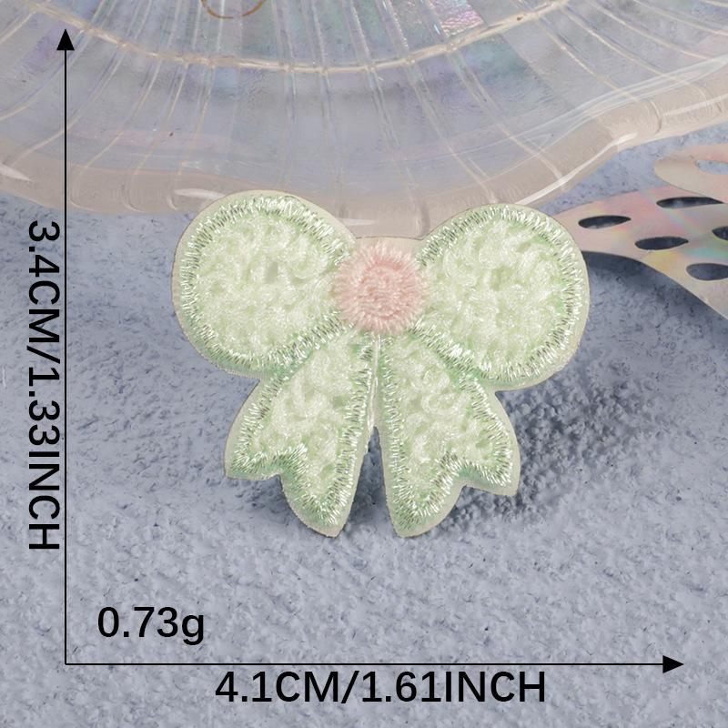 Original Embroidery Label Accessories Self-Adhesive Patch Sticker Mesh Bow Clothing Accessories Patch Embroidery Sticker Cloth Sticker