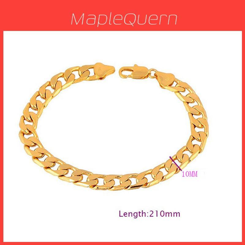 Klassisches einfaches Vintage flaches kubanisches Gliederkettenarmband mit exquisiter Legierungsveredelung für Männer und Frauen