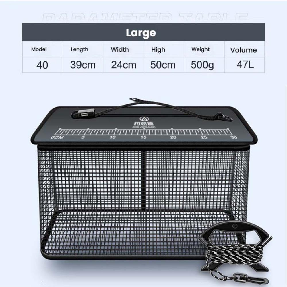 Fish Net Bag Foldable Fish Cage Quick-drying Foldable Fishing Net  Fishing Bait