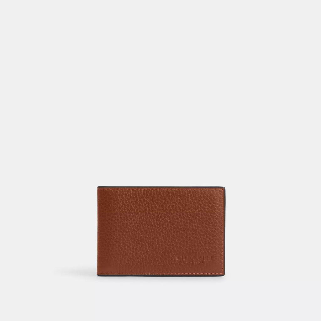 Coach Compact Billfold Wallet Gunmetal Black