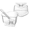 Disposable Heart-shaped Dessert Cups with Spoons