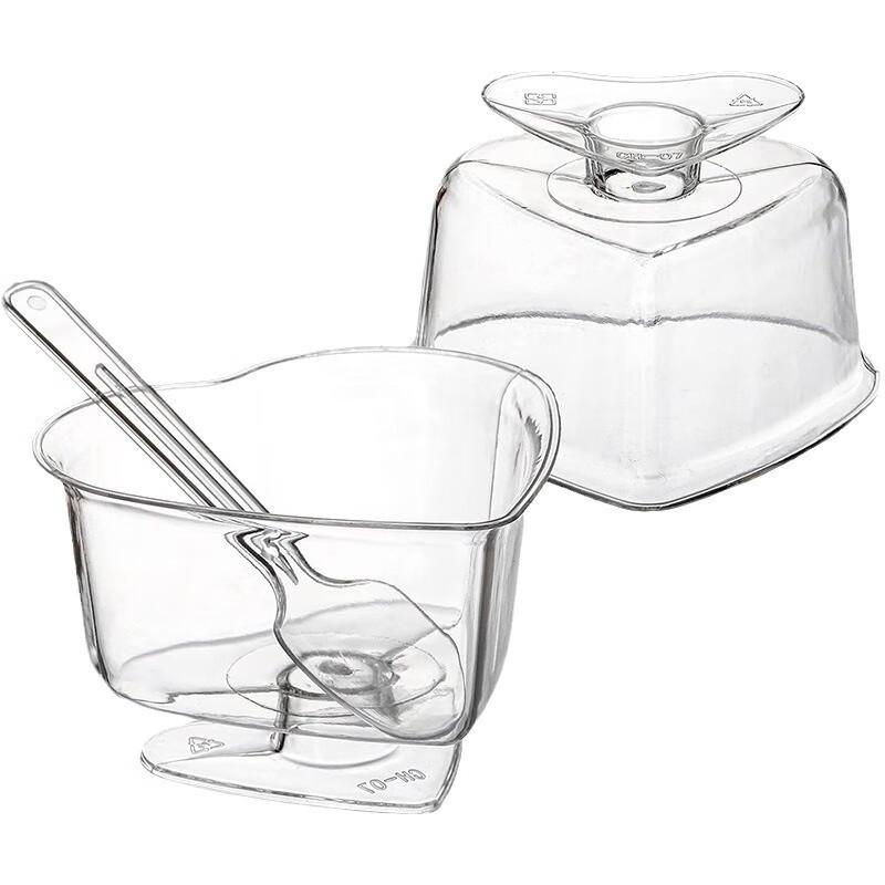 Disposable Heart-shaped Dessert Cups with Spoons