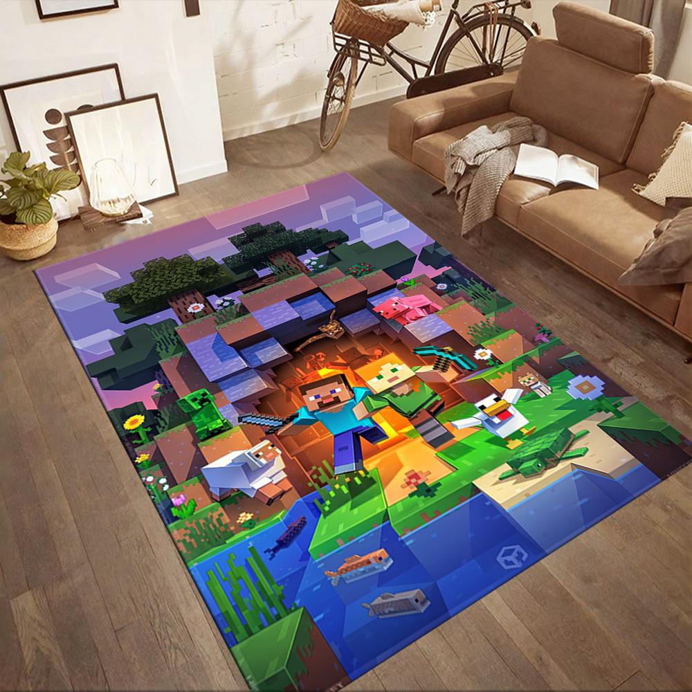Minecraft 103 Carpet Suitable for Living Rooms Playrooms Game Room Dining Room Antislip Carpet Anime Office Decor Spiritual Gift