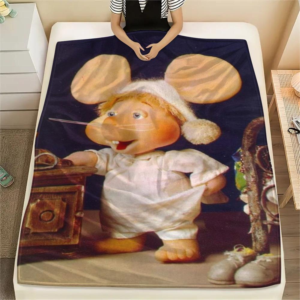1PC Topo Gigio Print Flannel Blanket, High quality Comfortable for All Seasons, Home Decor, Warmth and Comfort, Perfect for Christmas Gifts227 80cm x 120cm