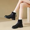 British platform socks boots Martin boots autumn and winter new Chelsea short boots velvet rear zipper Martin boots