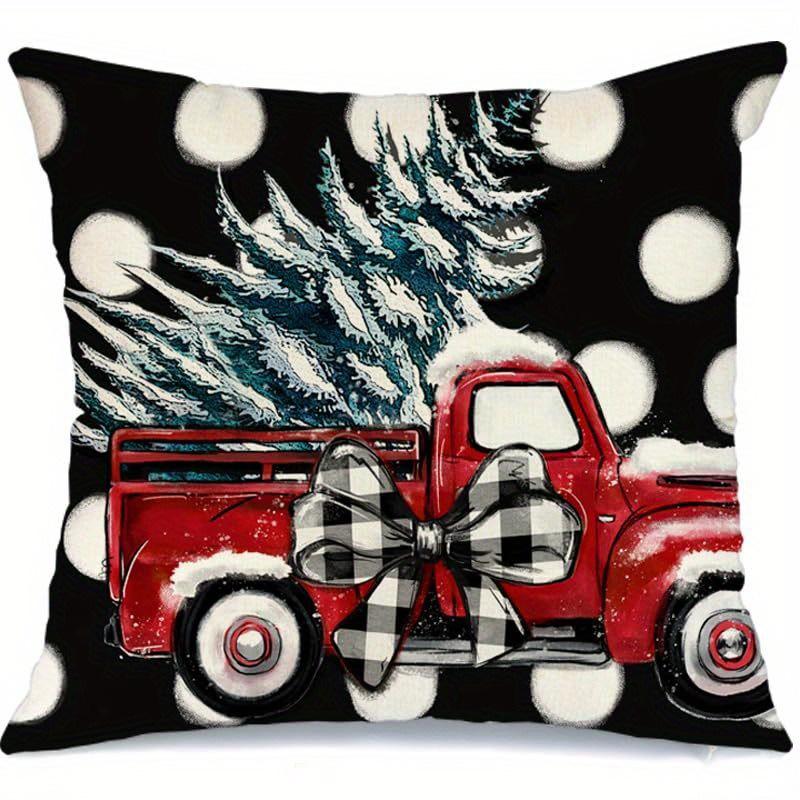 Festive Christmas Pillow Covers: Merry, Truck, Ornament, and Noel Designs! Sofas, Bedroom Pillow Covers, Holiday Gifts