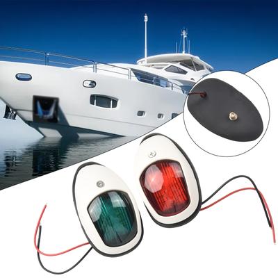 1 Çift Kırmızı & Yeşil 8 LED Seyir Işıkları Tekne Ponton için Denizcilik Pruva Işığı Lambası