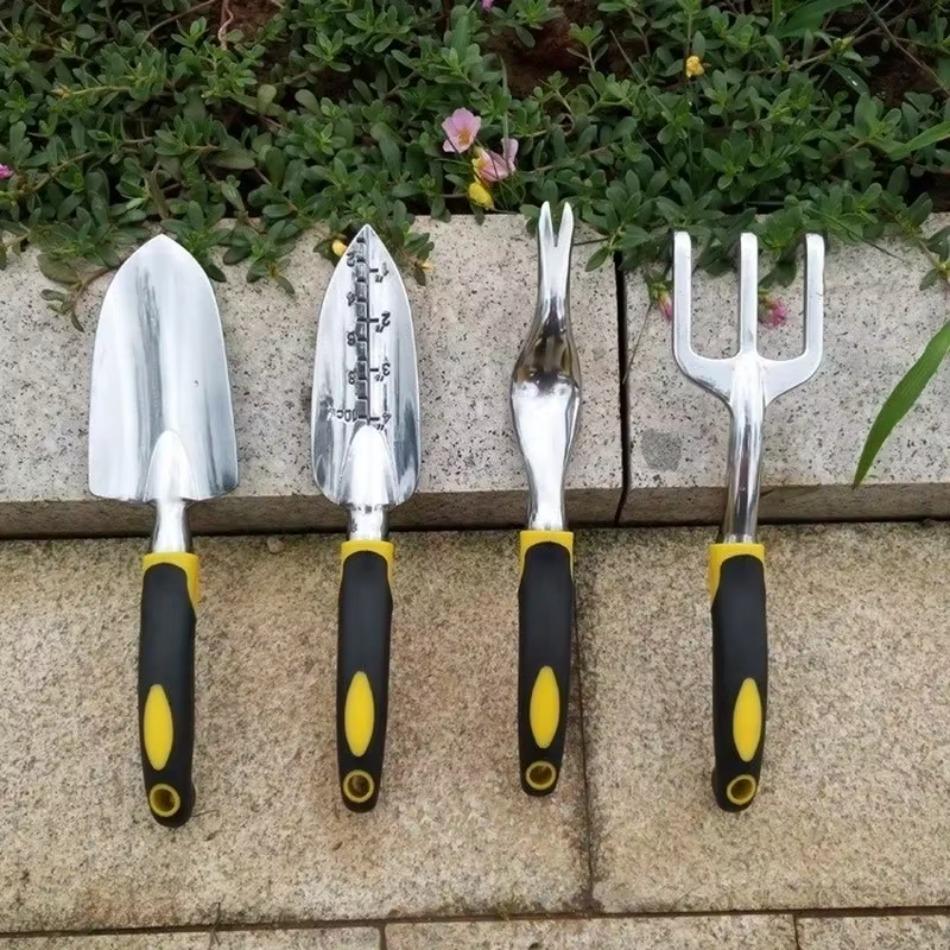 4 Pcs/Set Succulent Flower Shovel Garden Tool Set Combination of Flower Planting Potted Plant Gardening Tools Stainless Steel