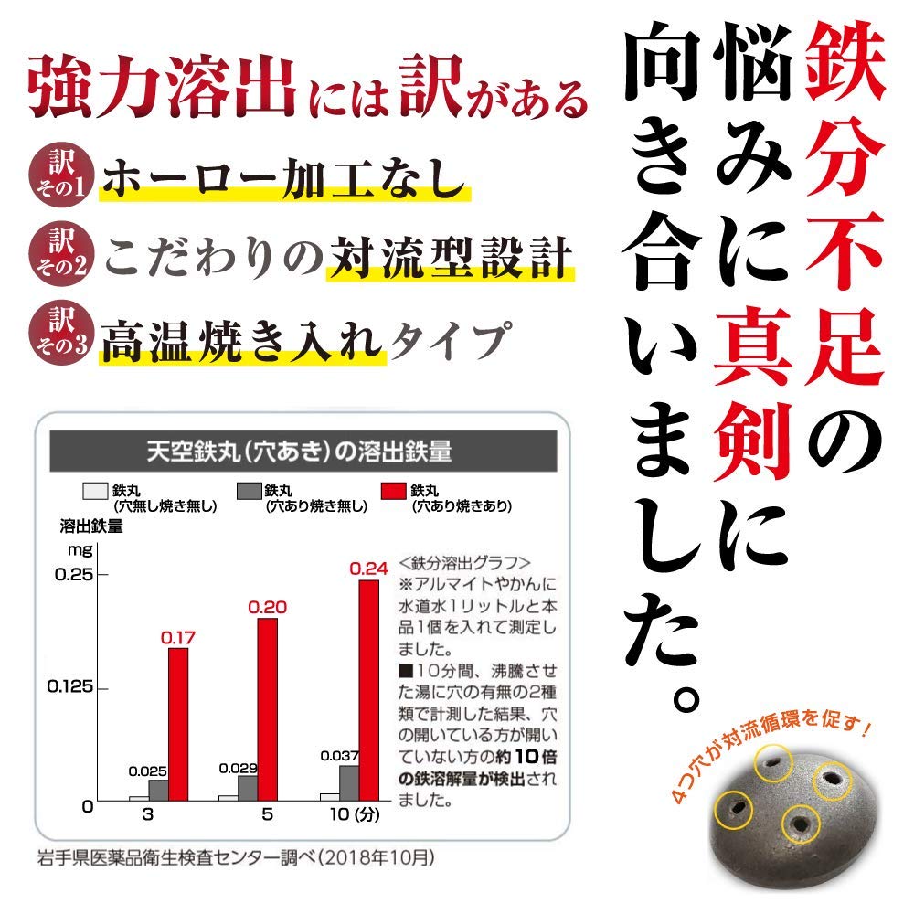 Tenku Tetsumaru Convection Type Iron Dissolving Pot [Dragon] Nambu Ironware Iron Supplement