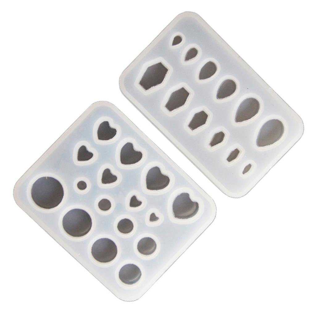 2Pcs Gothic Piercing Silicone Earrings Molds Convenient Piercing Ear Rings Pendant Epoxy Mould Jewelry Crafting Supplies