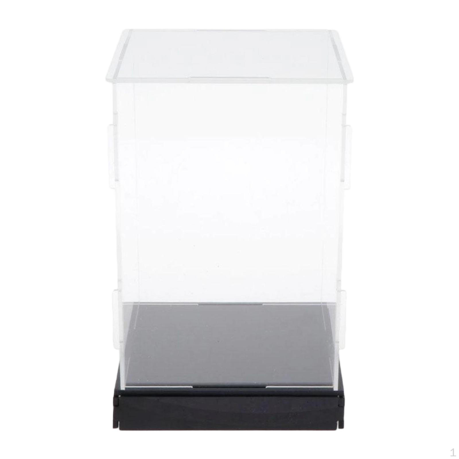 

Acrylic Countertop Display Case, Sturdy Cube, Transparent, for Model Cars And Figurines. Base 10cmx10cm_Bottom H 15 cm