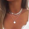 Bohemian Gold Multilayer Bar Choker Necklace Dainty Choker Necklace Collar Layering Necklace For Teen Girls Birthday Wedding Jewelry Gifts