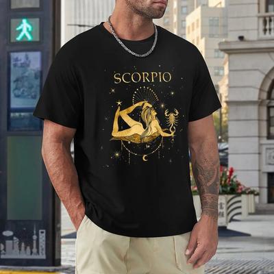 Scorpio Twelve Contellation (12) Round Neck T-shirt Move Tshirt Creative Humor Graphic Home Eur Size