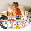 Children's Wooden Electric Train Set with Track - Interactive Educational Toy