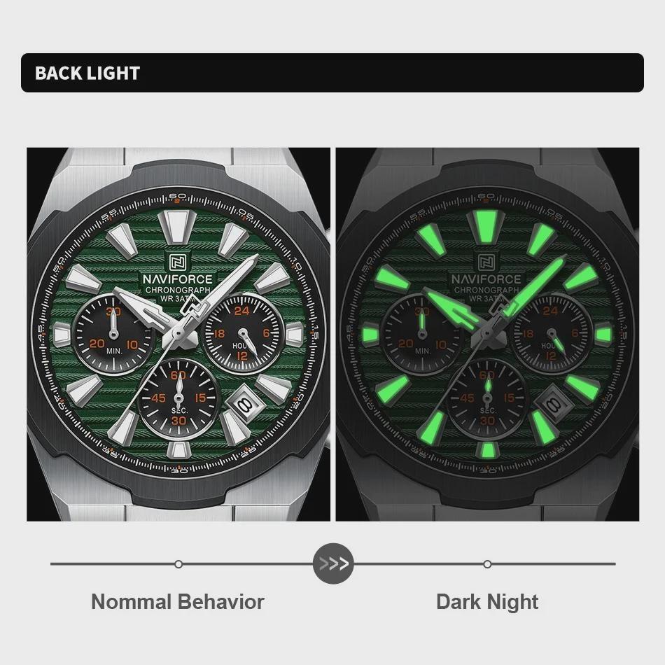 Mens Watches Stainless Steel Watch Waterproof Luxury Quartz Clock Chronograph Luminous Wristwatches Relogio Masculino