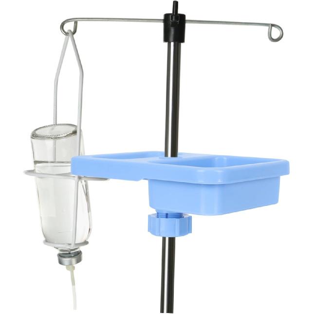 Adjustable Infusion Stand Tray for Plastic Drip Rack Storage Shelf for Hospital and Clinic Use Easy to Install and Remove