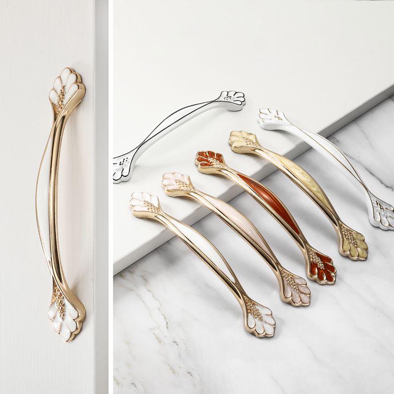 European Style Red Amber Drawer & Wardrobe Handle - Modern, Simple Cabinet Door Hardware