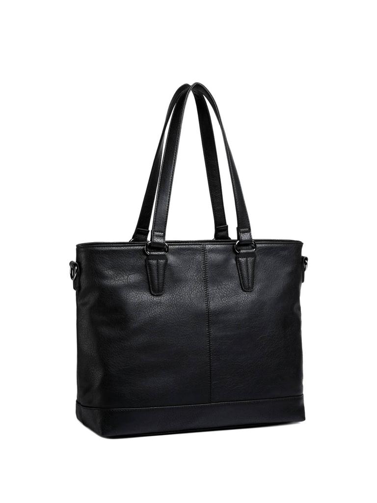 Tote Bag for Large Water PU Leather Compatible with A4 14 Inch Business Commuting To Business Shoulder Bag 198013 [Guscio Italy] Men, Capacity,