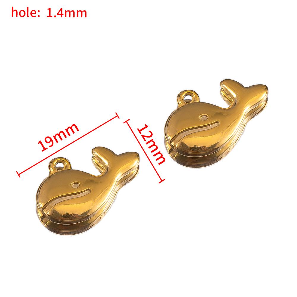 2pcs Stainless Steel Marine Animals Pendant Shell Turtle Starfish Demon Fish Necklace Earring Charm for Jewelry Making Supplies